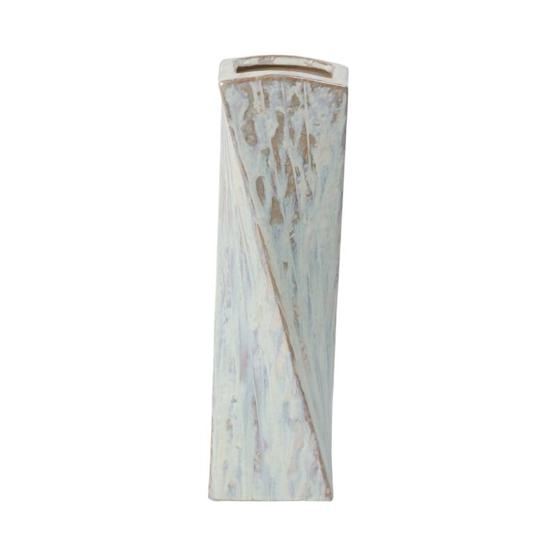 Stoneware Decorative Vase with Elegant Sculpted Design for Table Decor