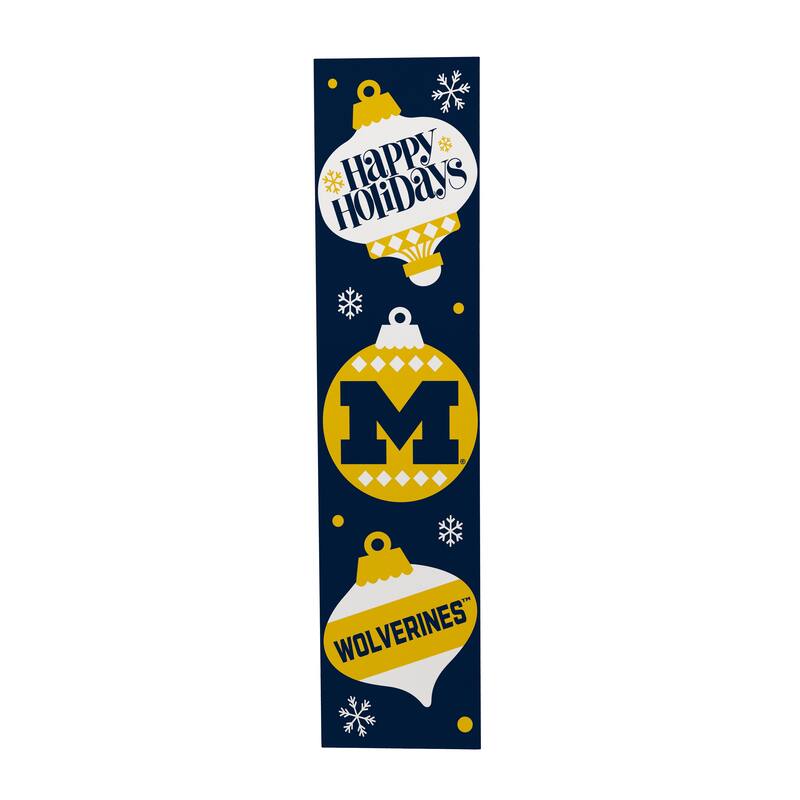47" Double Sided Seasonal Porch Leaner, University Of Michigan - 47" x 11.25"