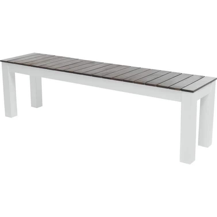 Set of 2 Simple Wooden Outdoor Bench Hallway Bench Patio Bench