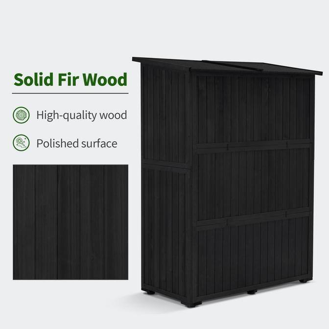 MCombo Large Outdoor Storage Cabinet Shed with Lock (46.9" x 22.4" x 66") , Wooden 1911 - 46.9" x 22.4" x 66"