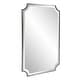 preview thumbnail 2 of 5, Allan Andrews Rectangular Wall Mirror with Scooped Stainless Steel Frame - 24"W x 36"H