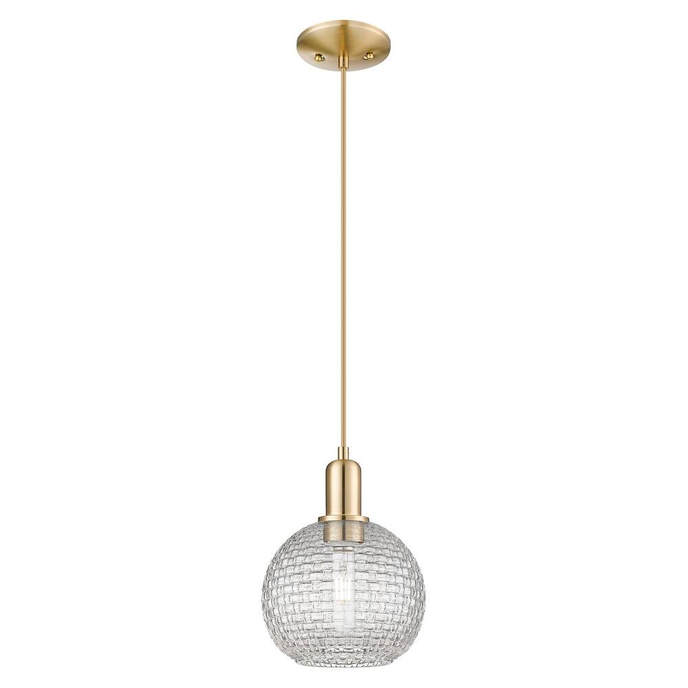 Innovations Lighting Endless Possibilities Arcadia - Athens - 1 Light 8" Basketweave Cord Hung Mini Pendant