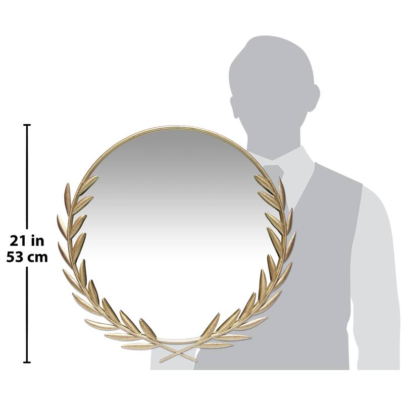 Emperor Traditional Round 22 inch Decorative Wall Mirror - 22 x 2 x 21