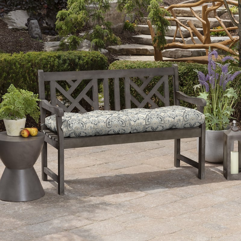 ARDEN Outdoor Plush Modern Tufted Bench Cushion, 48 x 18