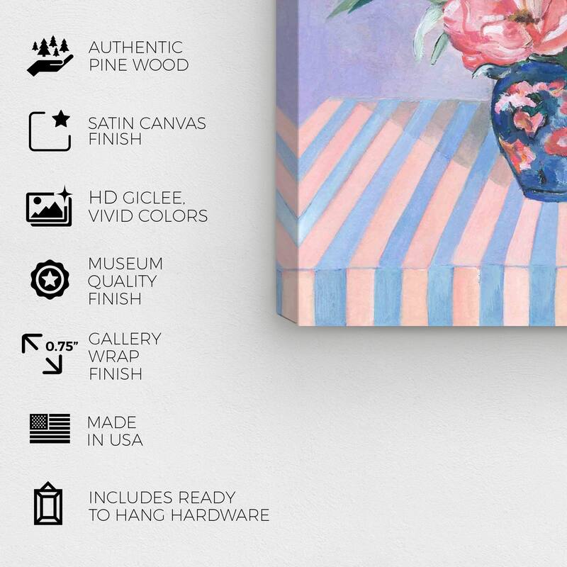 Wynwood Studio Canvas Floral and Botanical Creative bouquet Purple and Pastel Purple Global Wall Art Canvas Print