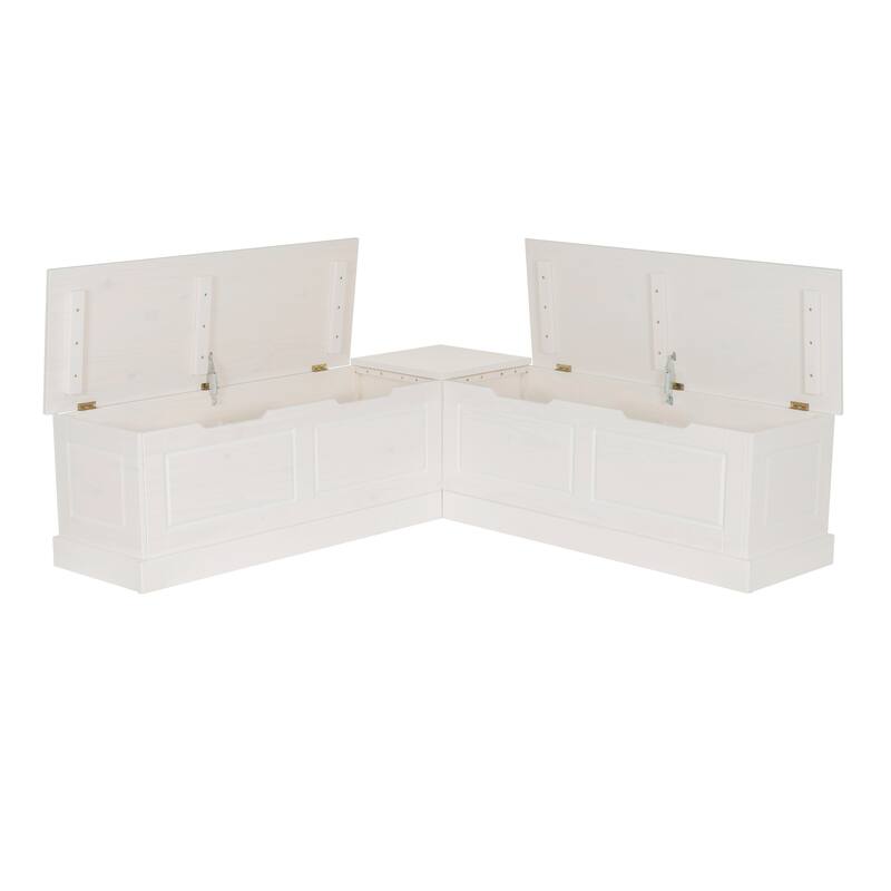 Linon Josie 5PC Backless Nook Set with Table and 2 chairs