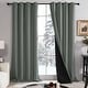 preview thumbnail 57 of 91, Deconovo 100 Percent Blackout with Liner Grommet Curtain (2 Panel) W52 x L54 - Dark Grey