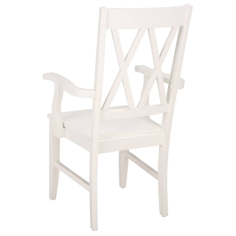 SAFAVIEH HOME Yelena Double X-Back Arm Chair - 18"W x 22"D x 39"H