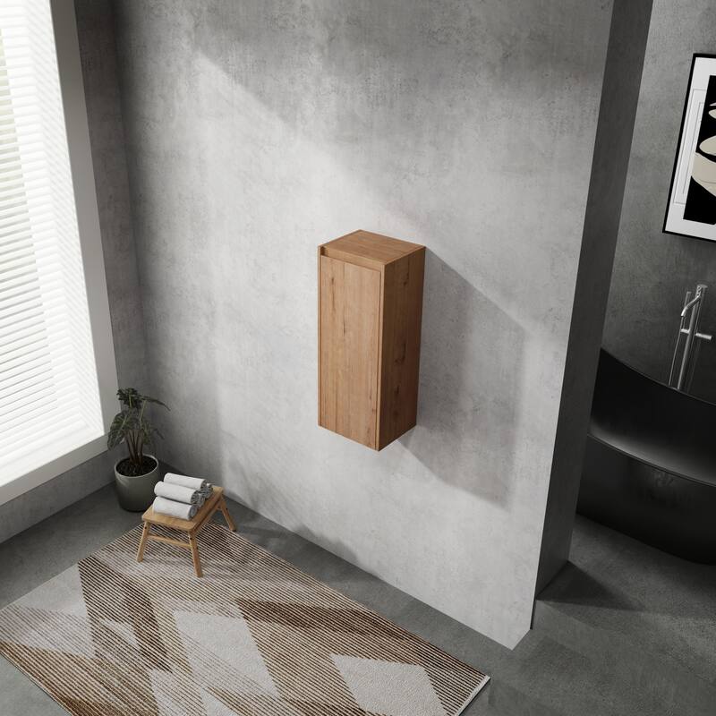 Wall Mounted Storage Cabinet Skin Care Cabinet with Door, Rustic Wooden Side Cabinet Toilet Paper Cabinet