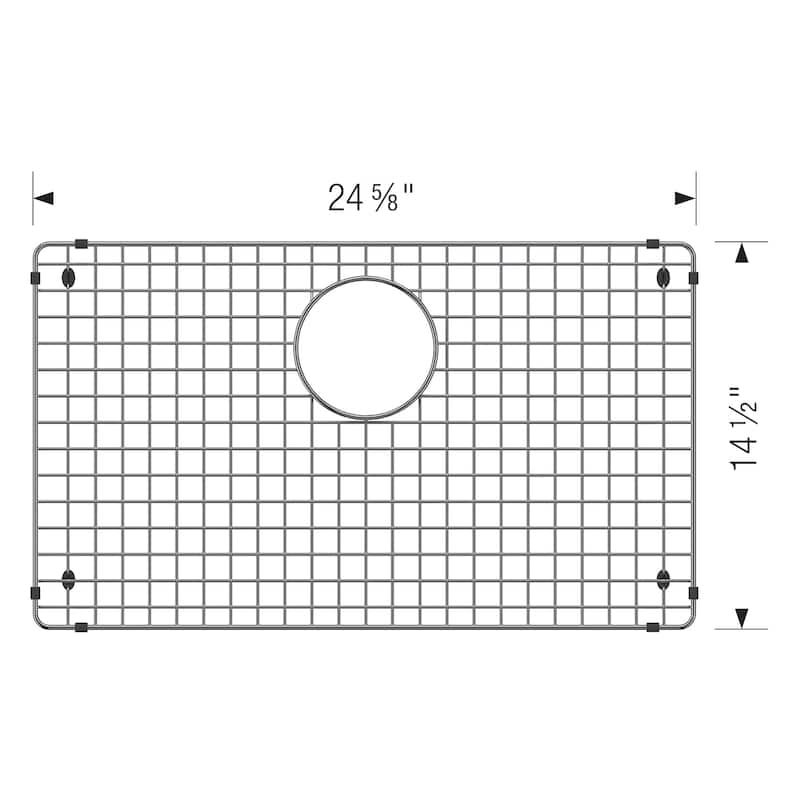 Blanco 203999 Quatrus 24-5/8" L x 14-1/2" W Stainless Steel Basin Rack - Stainless Steel