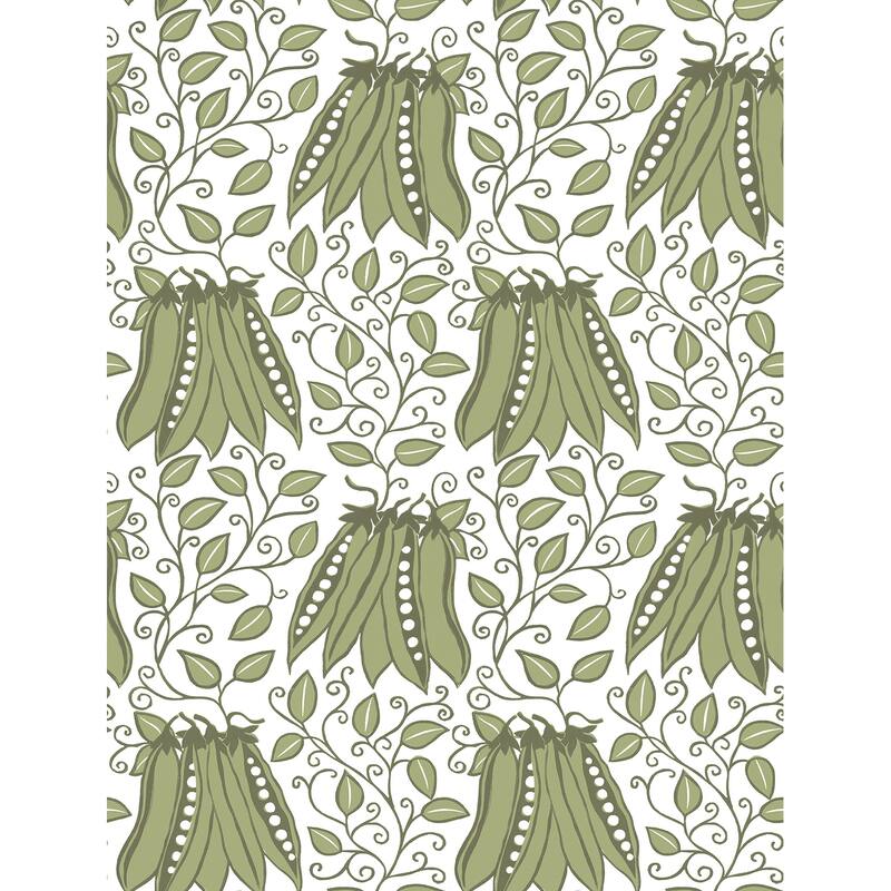A-Street Prints Peas in a Pod Olive Garden Wallpaper