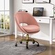 preview thumbnail 1 of 79, Ramona Modern Velvet Height Adjustable 360 Swivel Task Chair with Metal Base by HULALA HOME Pink
