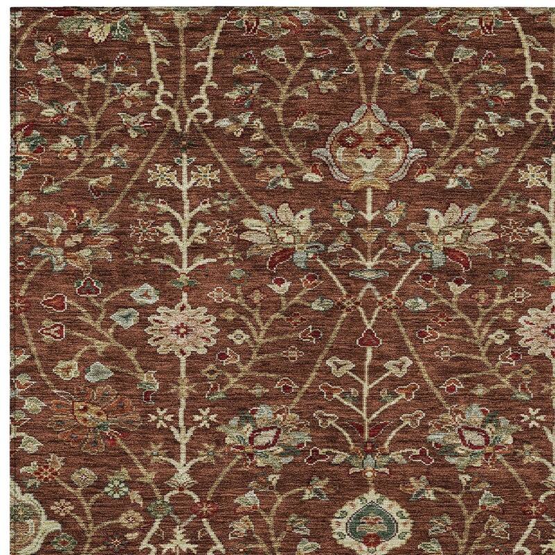 HomeRoots Floral Transitional Rectangle Outdoor Rug