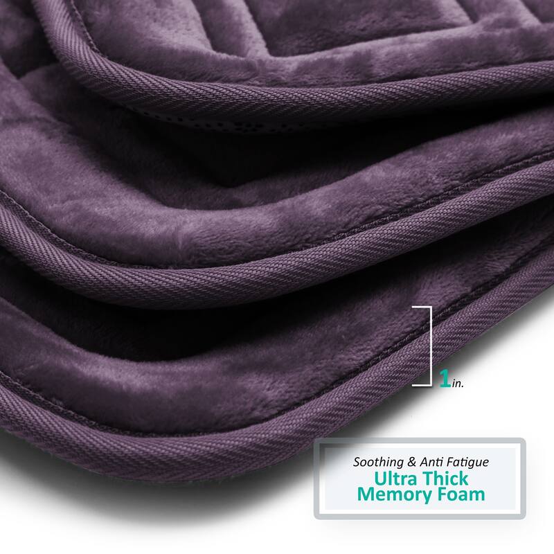 Clara Clark Ultra Soft Non Slip and Absorbent Bath Rug - Waffled Velvet Memory Foam Bath Mat