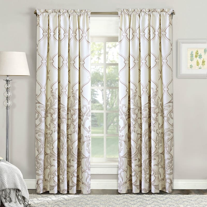 Serenta Marisol Printed 2 Piece Curtain Set - 60" x 84" - Grey