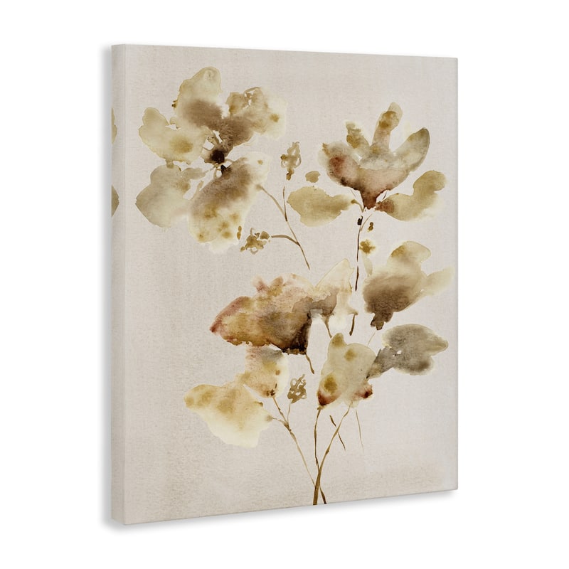 Stupell Neutral Dappled Flower Blossoms Canvas Wall Art Design By Krinlox