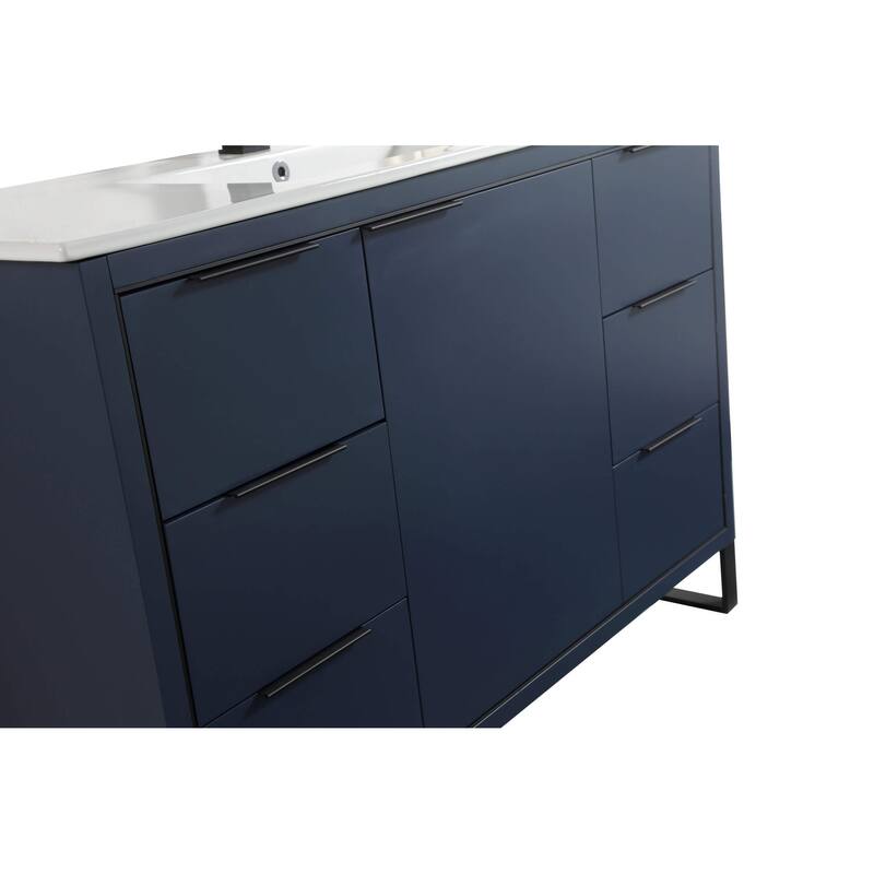 Fine Fixtures Opulence Collection Bathroom Vanity with White Ceramic Sink