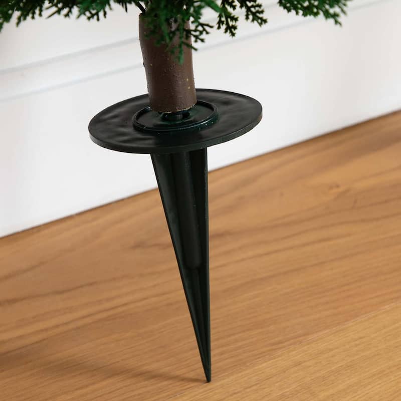 Artificial Cedar Plants with Stakes - 3' - Green - Set of 2