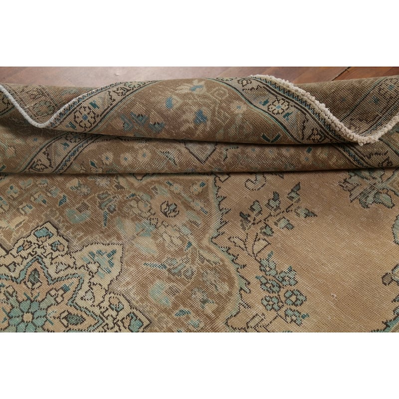 Tabriz Persian Vintage Area Rug Handmade Bedroom Wool Carpet - 6'6"x 9'9"