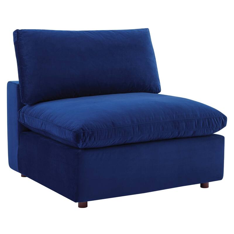 Commix Down Filled Overstuffed Velvet 7-Piece Sectional Sofa
