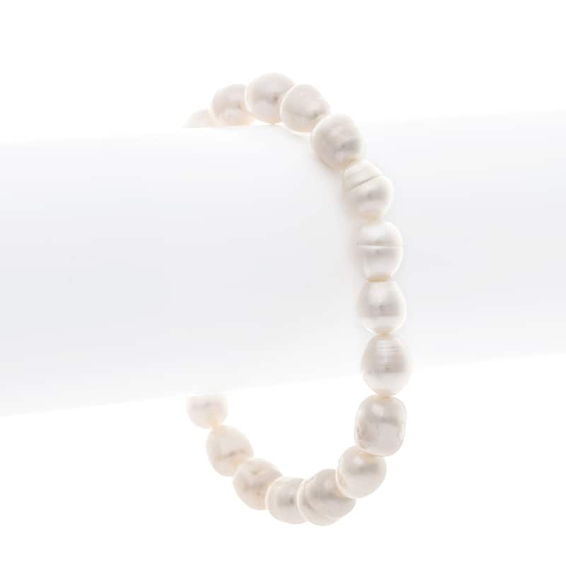 Baroque Pearl Stretch Bracelet - White