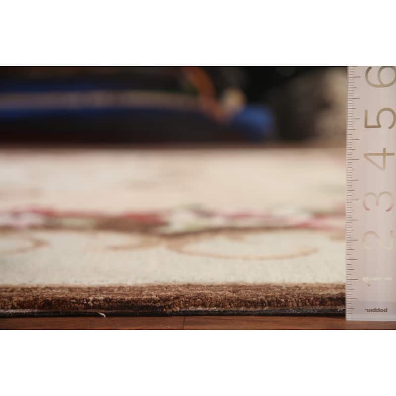 Traditional Aubusson Hand-Tufted Rug Oriental Wool Carpet