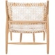preview thumbnail 50 of 63, SAFAVIEH Bandelier Open Leather Weave Squared Accent Chair. - 26" W x 32" D x 31" H