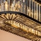 preview thumbnail 4 of 5, 8-Light Black Finish Modern Chandelier for Dining Room with Wrought Iron And Crystal Accents