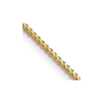 Curata 14k Yellow Gold Solid 1.0mm Franco Chain Necklace (Lobster) Options: 16 18
