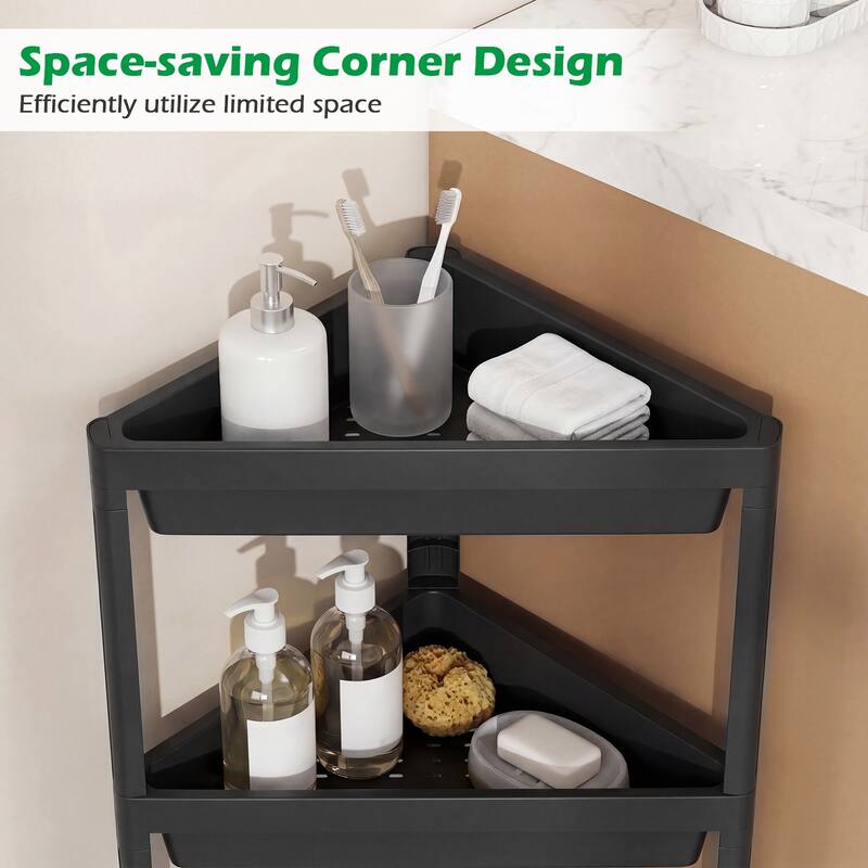 Gymax 2-Pack 3-Tier Shelf w/Detachable Design & Drainage Holes