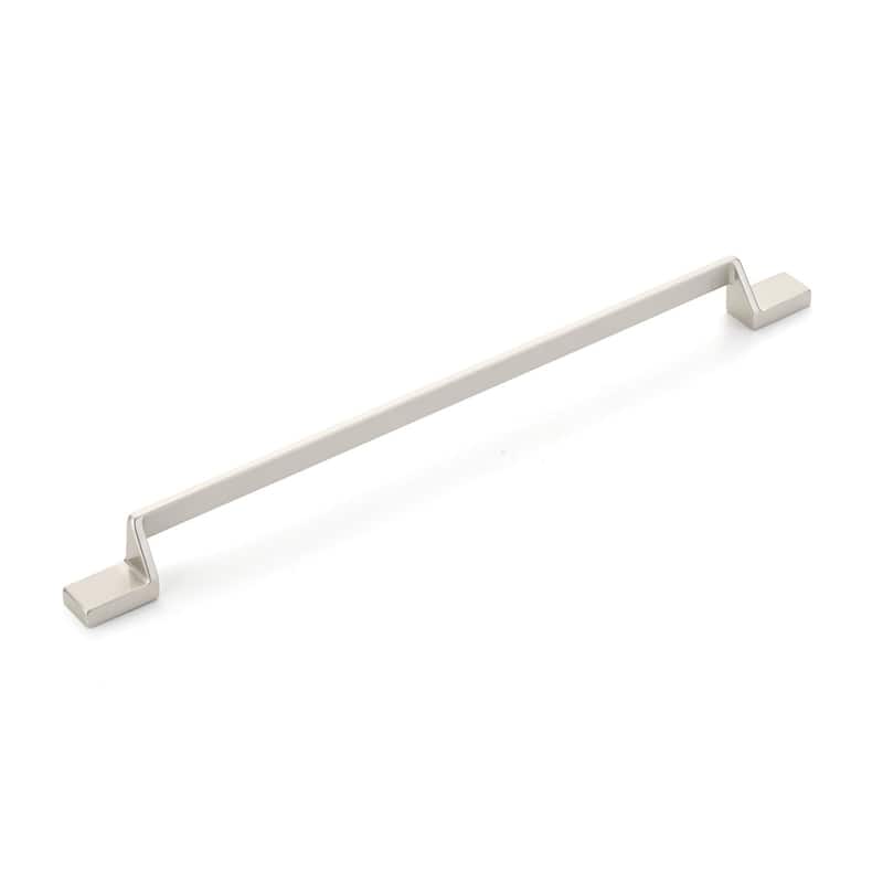 Schaub and Company San Marco 12-1/2" Center to Center Modern Angled - Satin Nickel