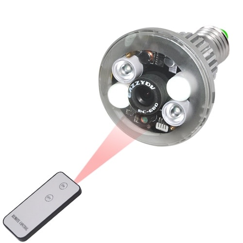 Spytec Light Bulb With Hidden 720P Hd Camera With Night Vision And Motion Activated Mode