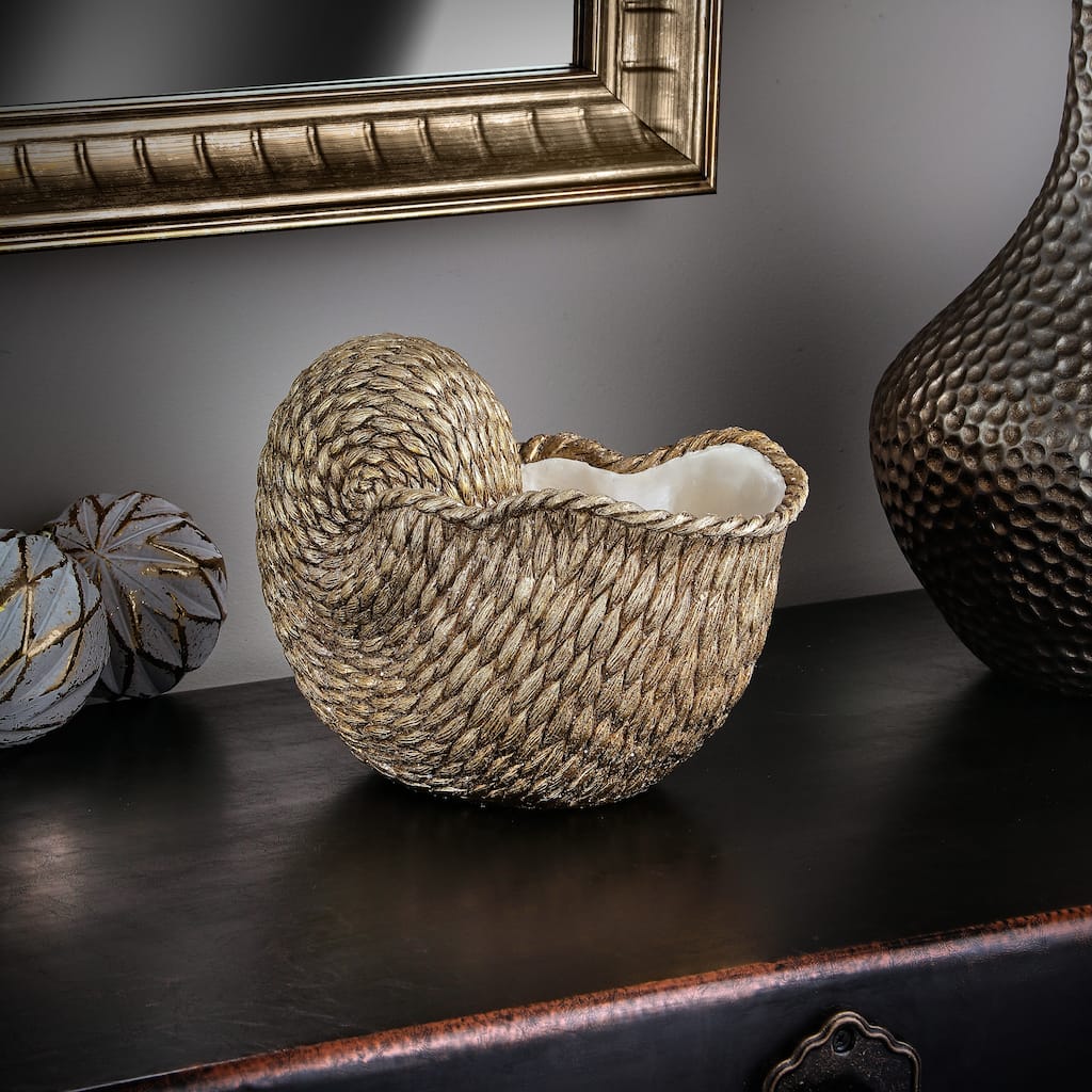10" Resin Coastal Shell Planter