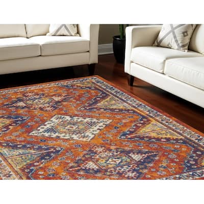 Power Loomed Low Pile Area Rug - 118' X '94' X '0.25
