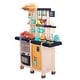 preview thumbnail 6 of 9, Large Pretend Play Kitchen Set with Realistic Lights, Vivid Sounds, Play Phone, Clock and 65 Pcs Accessories, 3 +