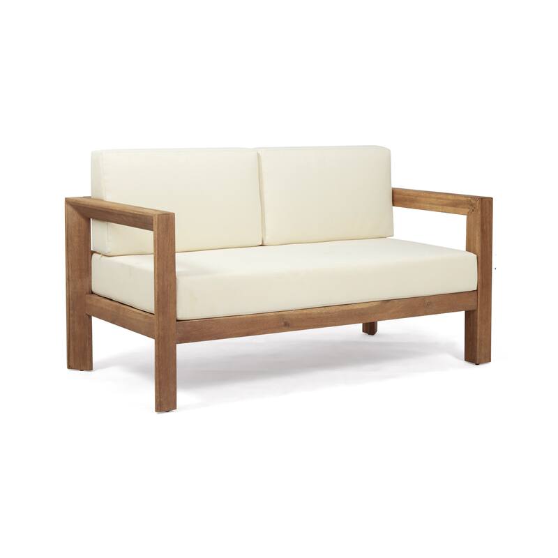 2 Piece Patio Furniture Set Outdoor Loveseat and Coffee Table Set