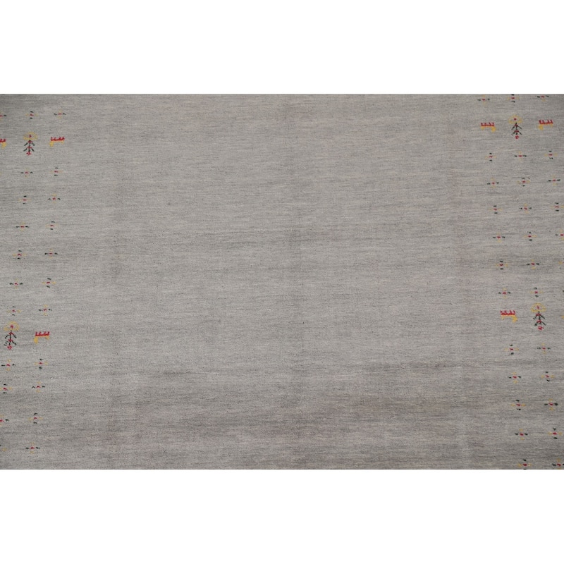 Gabbeh Area Rug Handmade Tribal Wool Carpet - 6'8"x 9'9"