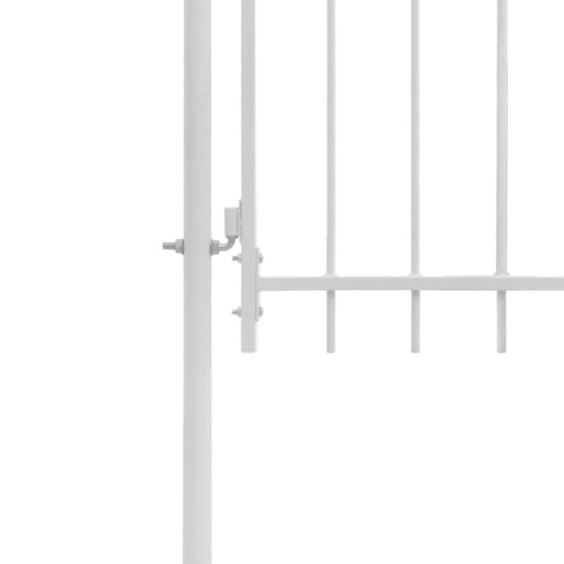 vidaXL Fence Gate Metal Fence Post Garden Gate for Outdoor Patio Lawn Steel - 3.3 x 8.0'