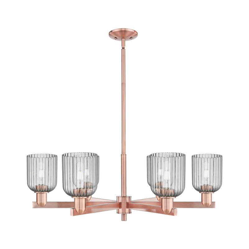 Innovations LightingDowntown Urban - Bridal Veil - 6 Light 35" Stem Hung Chandelier