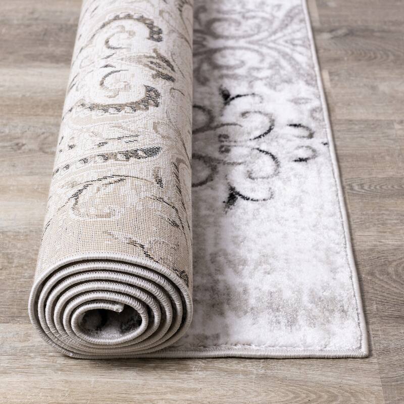 Perry Collection - Venetian Silver Damask Rug
