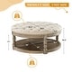 preview thumbnail 13 of 14, Illyria Transitional Multifunctional Tufted 35.5" Shabby Chic Storage Ottoman Table with Spindle Legs by HULALA HOME
