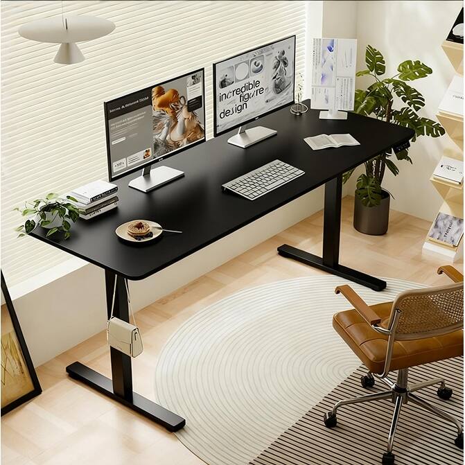 Rossetta 55" Electric Height Adjustable Standing Desk with Double Beam Single Motor - Black