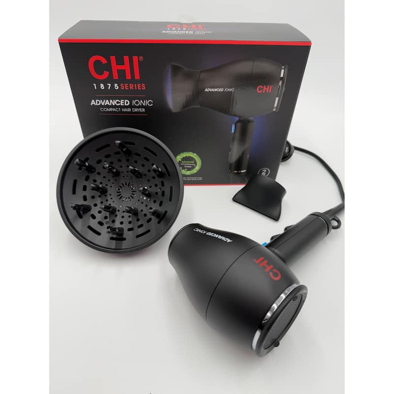 CHI 1875 Series Advanced Ionic Compact Hair Dryer Matte Black