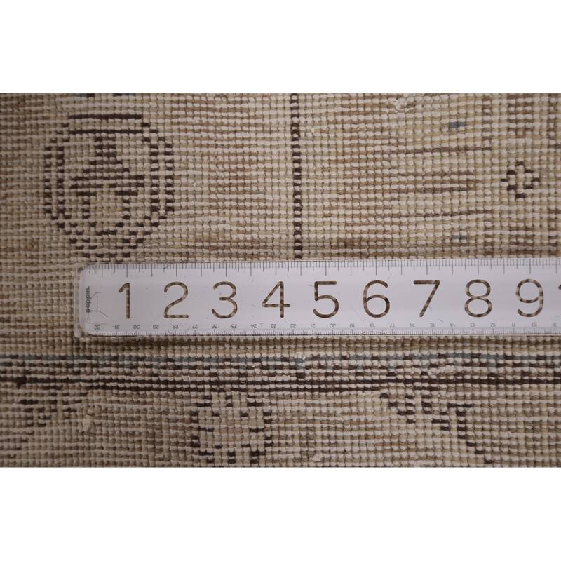 Distressed Tabriz Persian Vintage Area Rug Hand-Knotted Wool Carpet - 6'4" x 9'2"