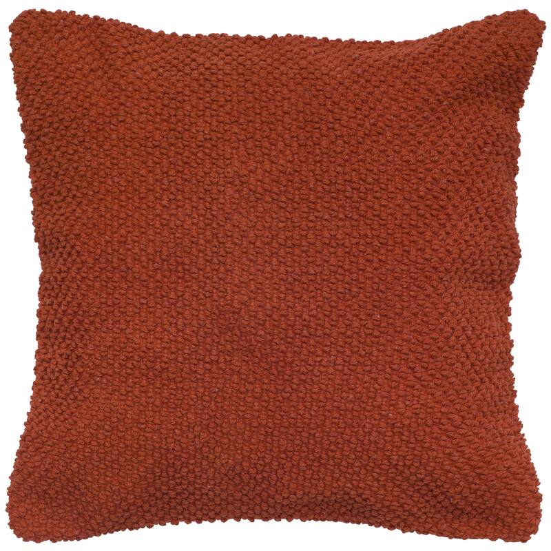 Rizzy Home Transitional Poly Filled Decorative Pillow 20" x 20" - Orange