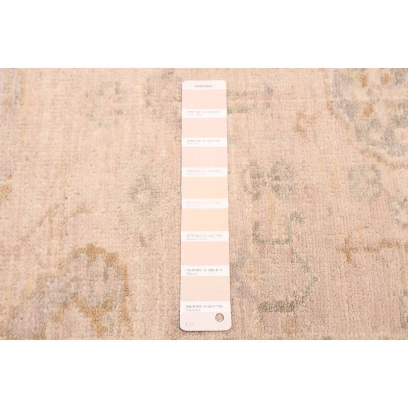 ECARPETGALLERY Hand-knotted Finest Oushak Beige Wool Rug - 4'2 x 5'9