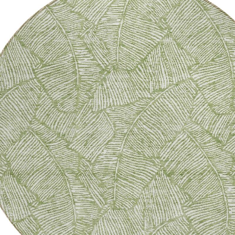 HomeRoots Floral Transitional Rectangle Outdoor Rug