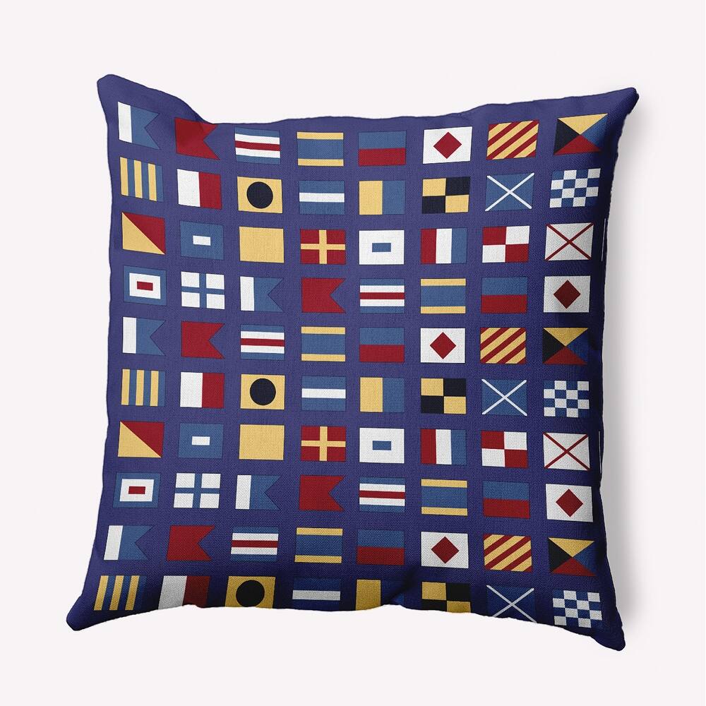 Nautical Flags Indoor/Outdoor Throw Pillow