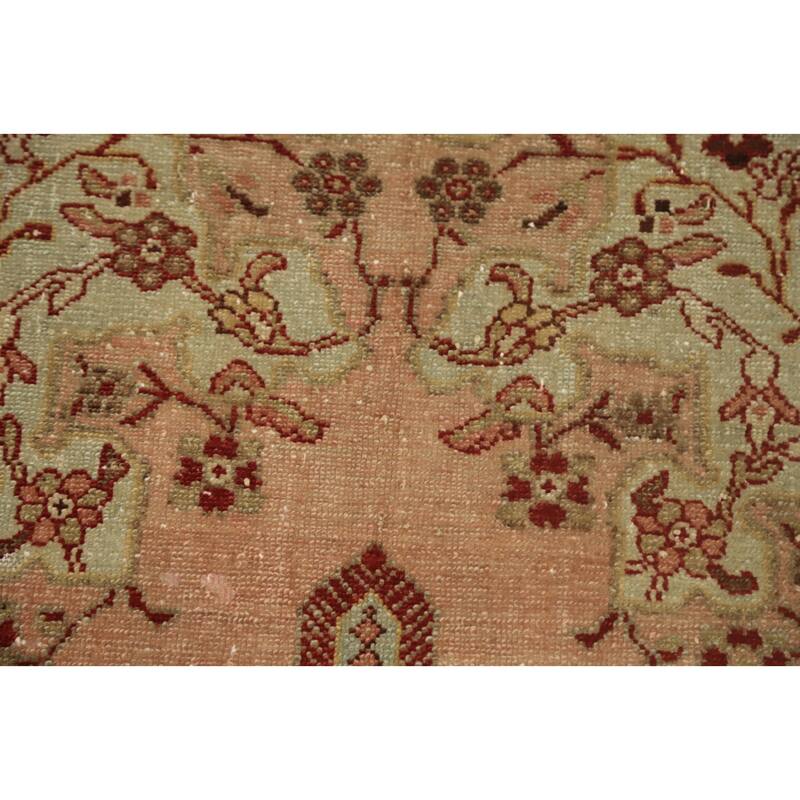 Hand Knotted Oriental 100% Wool Carpet Traditional Medallion Oranges & Rust Malayer Runner Rug - 6' 1'' X 4' 1''