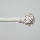preview thumbnail 5 of 11, ATI Home Vine 1" Adjustable Curtain Rod and Finial Set 36" to 72" - Distressed White